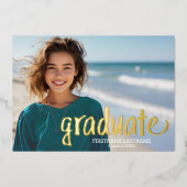 Faire-part photo avec l'invitation de Grad Party (Recto)