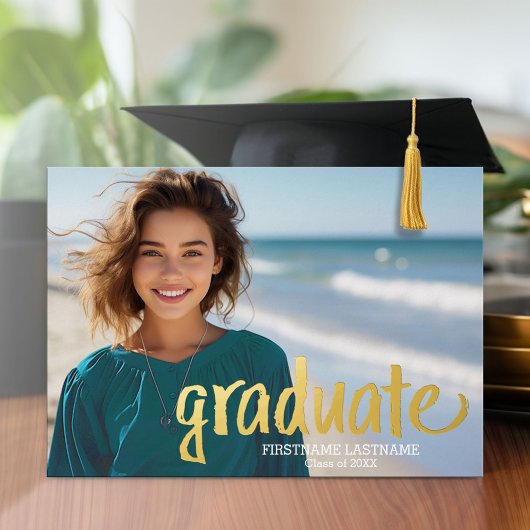 Faire-part photo avec l'invitation de Grad Party