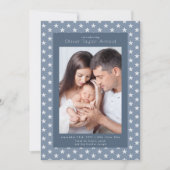 Faire-part Photo Baby Blue Stars Naissance (Devant)