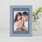 Faire-part Photo Baby Blue Stars Naissance (Debout devant)