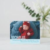 Faire-part photo bébé moderne (Debout devant)