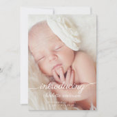 Faire-part Photo bébé Moderne Élégante Calligraphie Naissance (Devant)