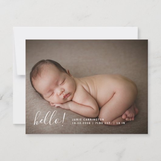 Faire-part Photo bébé Naissance moderne 3 Photo (Devant)