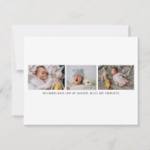 Faire-part Photo bébé Naissance moderne 3 Photo (Dos)