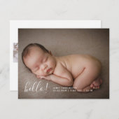 Faire-part Photo bébé Naissance moderne 3 Photo (Devant / Derrière)