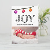 Faire-part photo bébé Noël Joyeux Noël (Debout devant)