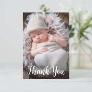 Faire-part photo bébé script manuscrit