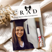 Faire-part Photo Black Bow Graduation