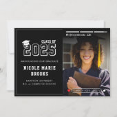 Faire-part Photo Black Graduation sur les médias sociaux (Devant)