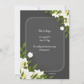 Faire-part photo blanc et gris ou invitation (Dos)