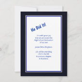 Faire-part photo Blue Graduation (Dos)