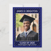 Faire-part photo Blue Graduation (Devant)