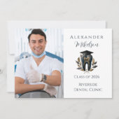 Faire-part Photo Blue Laurel Dental Graduation (Devant)