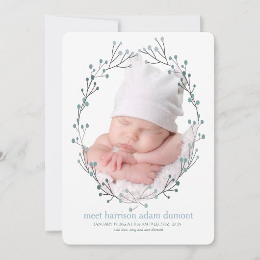 Faire-part Photo Blueberry (Devant)