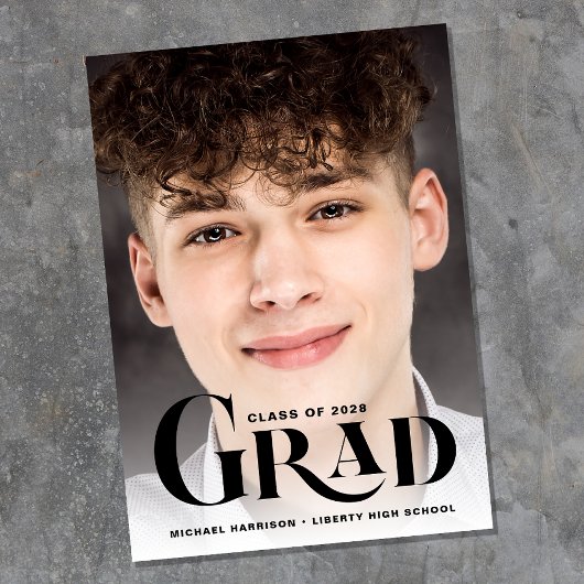 Faire-part Photo Bold Grosse Typographie Graduation