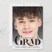 Faire-part Photo Bold Grosse Typographie Graduation (Devant)