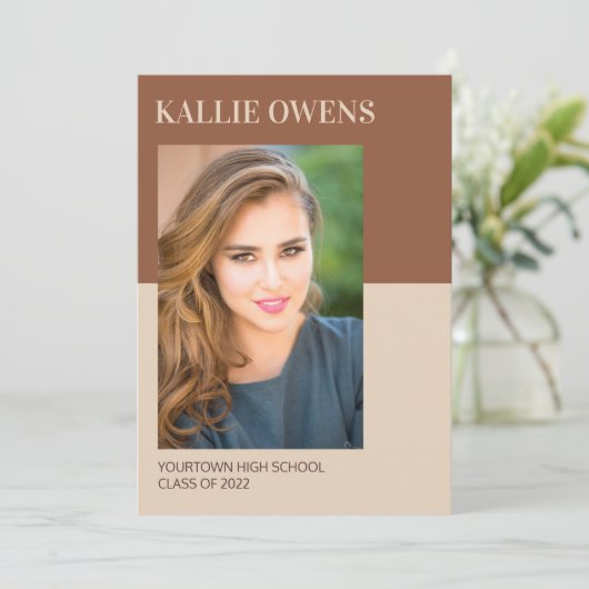 Faire-part photo Brown Tan 2 (Debout devant)