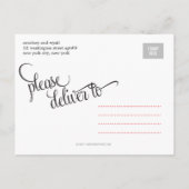 Faire-part Photo Calendrier Chic Enregistrer La Carte Postale (Dos)