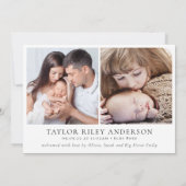 Faire-part Photo Calligraphie Nom Naissance Statistiques Nouv (Dos)