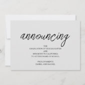 Faire-part photo chic Graduation (Dos)