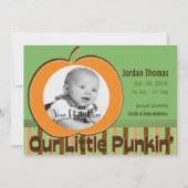 Faire-part photo citrouille (Devant)