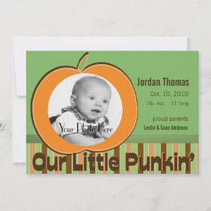 Faire-part photo citrouille