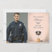 Faire-part Photo Classic Law Enforcement Graduation Ceremony (Devant)