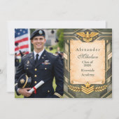 Faire-part Photo Classic Military Graduation Ceremony (Devant)