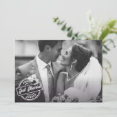 Faire-part Photo classique élégante de mariage (Debout devant)