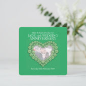 Faire-part photo coeur pour les 12 ans de mariage (Debout devant)