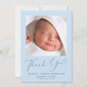 Faire-part Photo Collage Merci bébé garçon naissance (Devant)