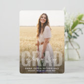 Faire-part Photo Collage Modern Overlay Class Year Graduation (Debout devant)