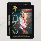 Faire-part Photo Collage Moderne 2025 Graduation Open House (Devant / Derrière)