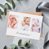 Faire-part Photo collage nouveau bébé accueil naissance