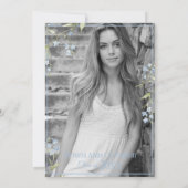 Faire-part Photo Collage Personalized Blue 4 Photo Graduation (Dos)