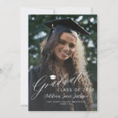 Faire-part Photo collage script de diplôme diplôme graduation (Devant)
