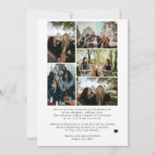 Faire-part Photo collage script de diplôme diplôme graduation (Dos)