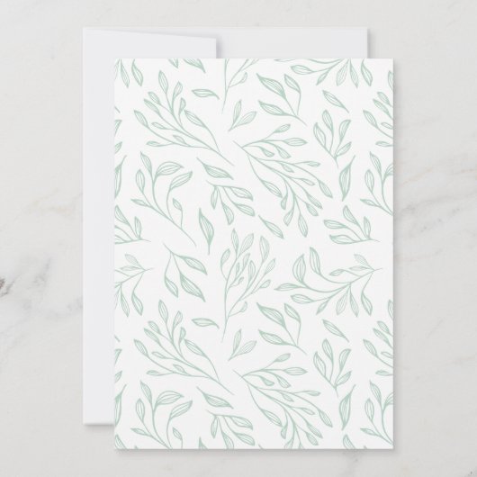 Faire-part Photo Cross & Greenery En Mémoire Amoureuse (Dos)