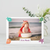 Faire-part Photo Cute Fish We've Moved to the Beach Nouveau A (Debout devant)