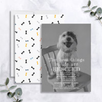 Faire-part photo d'adoption secourue d'animal de c