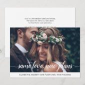 Faire-part Photo d'amour identique élégant Nouveaux plans Cha (Devant / Derrière)