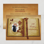 Faire-part photo d'anniversaire de mariage Livre d (Devant / Derrière)