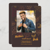 Faire-part photo d'automne chaleureux (Devant / Derrière)