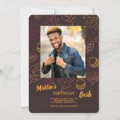 Faire-part photo d'automne chaleureux (Devant)