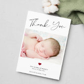 Faire-part photo de bébé merci simple script photo naissance