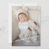 Faire-part Photo de bébé moderne de naissance (Devant)