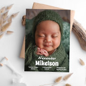 Faire-part Photo de bébé Naissance moderne