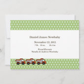 Faire-part Photo de camion à benne basculante pour bébé garço (Dos)