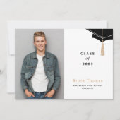 Faire-part photo de casquettes de fin d'études (Devant)