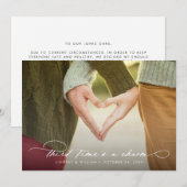 Faire-part Photo de charme de la troisième fois Changer de da (Devant / Derrière)